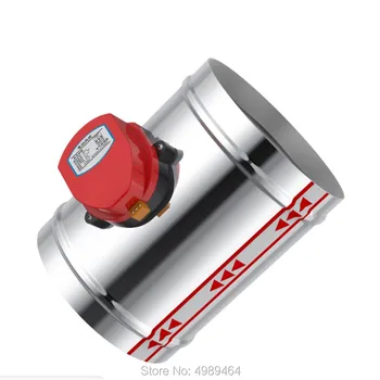 

220V 24V 12V Stainless Steel Damper Electric Air Valve Motorized Check Valve for 3/4/5/6/8inch Pipe 80/100/125/150/200/250mm