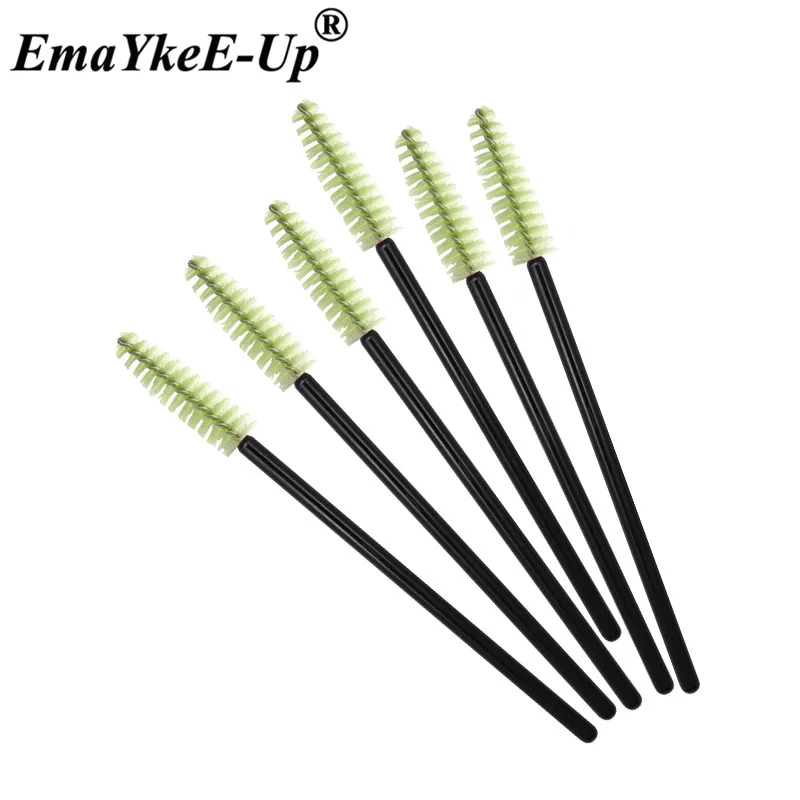 Black Green 50 шт Женские Модные кисти для ресниц, одноразовые кисти для макияжа, Хрустальные кисти для бровей/ресниц/туши для ресниц, кисти для ресниц - Цвет: Black Green
