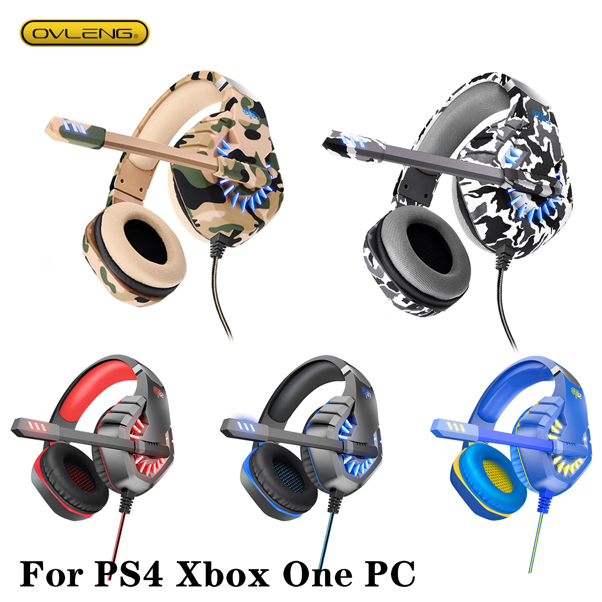 Новые наушники игровая стереогарнитура с микрофоном для ПК PS4 телефона Ovleng Usb 3 5