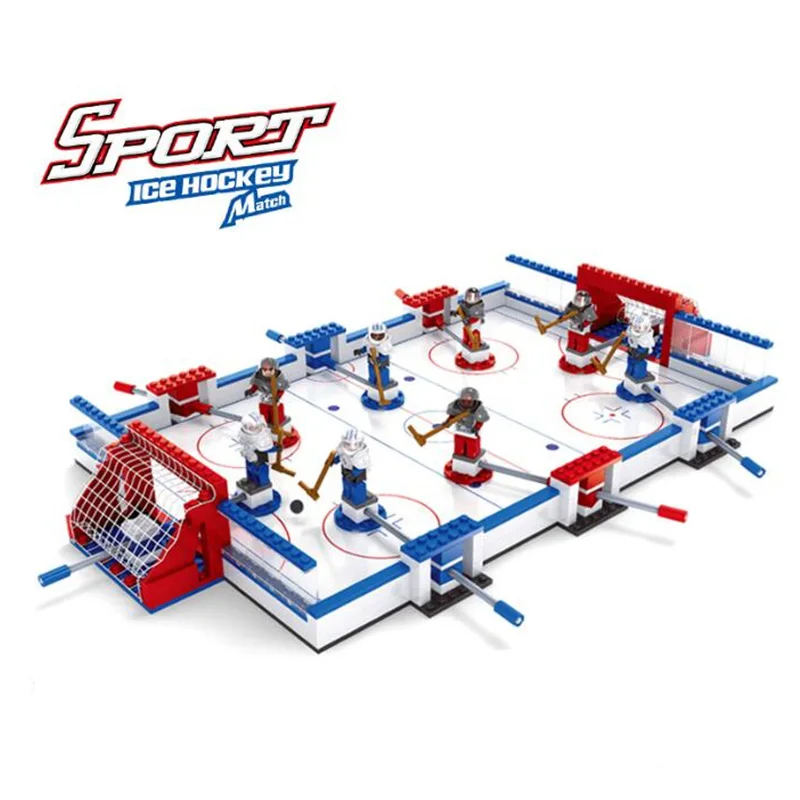 Online Modell Gebäude Kits Kompatibel Mit Legoing Stadt Eis Hockey Board Spiel Fußball 3d Blöcke Pädagogisches Spielzeug Hobbies Für Kinder