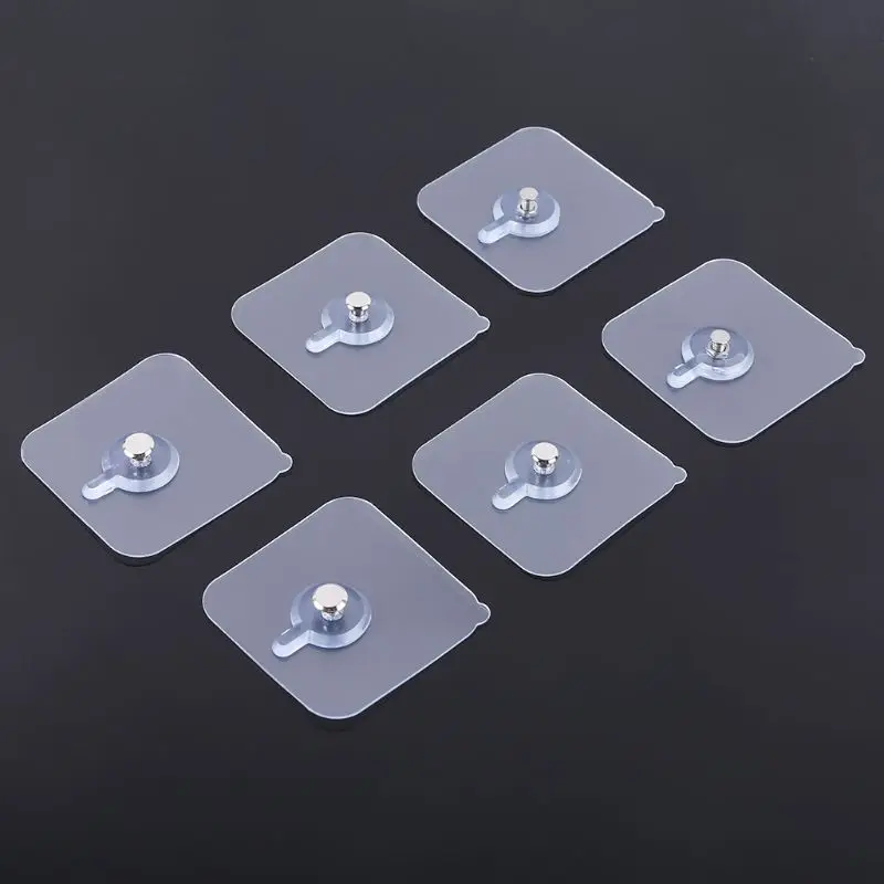 

2Pcs/set Seamless Self Adhesive Nail Hook Holder Wall Hanger Hanging kit For Photo Frame Painting Picture Poster Clock