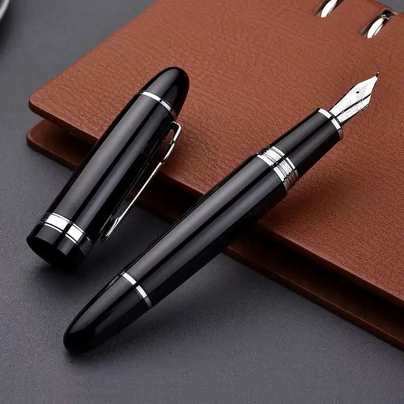 Hero 1060 Fountain Pen Metal Ink Pen Converter Filler Fine/Fude Nib Black Cap Stationery Office school supplies Business Writing