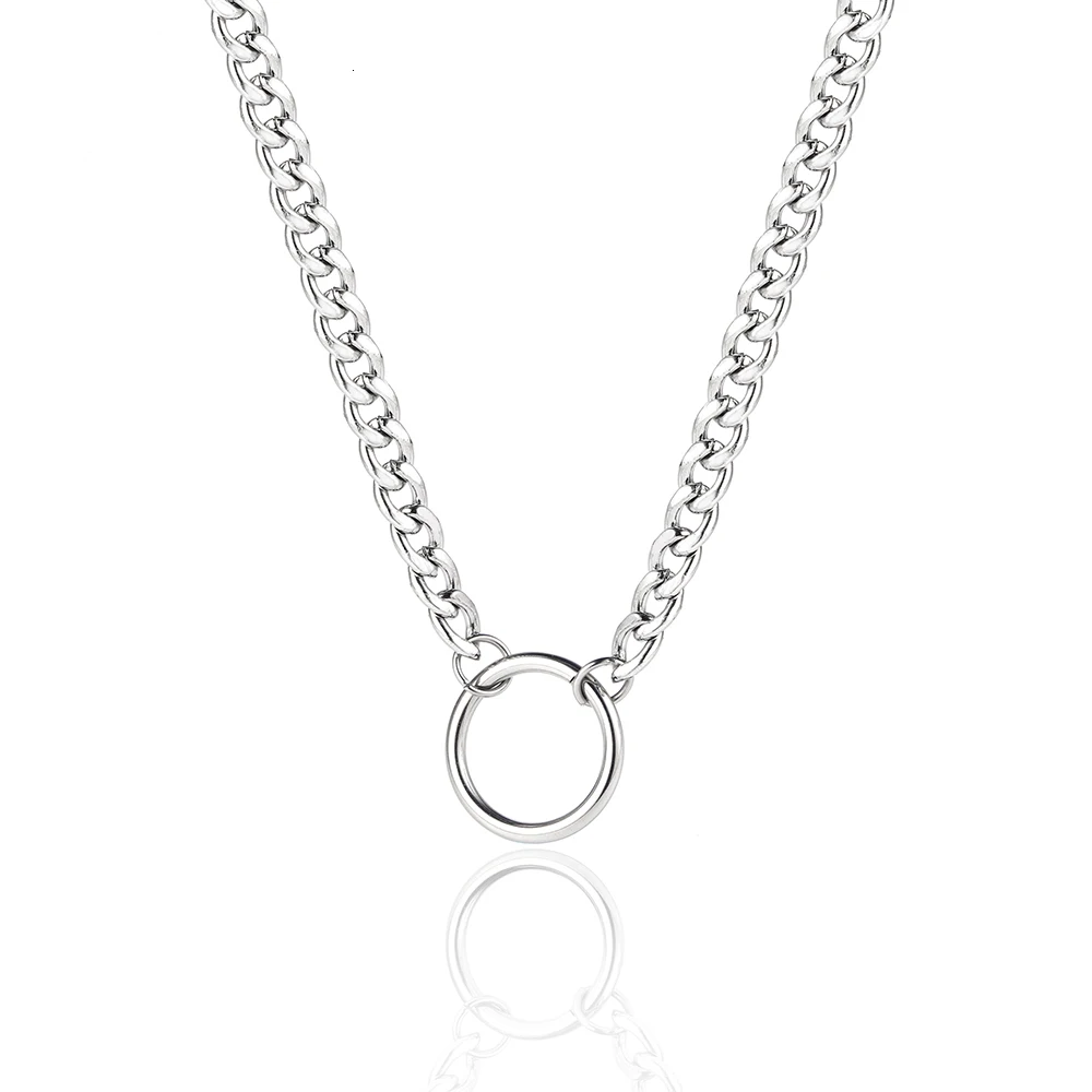 RIR Minimalist Geometric Circle Charm Necklace Creative Design Jewelry Dance Party Daily Life Accessories | Украшения и