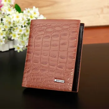 

Men Wallets for Men Short Long Thin Crocodile Fold Three Types Slim Pattern Luxury Leather Card Clutch Purse Wallet Women wallet