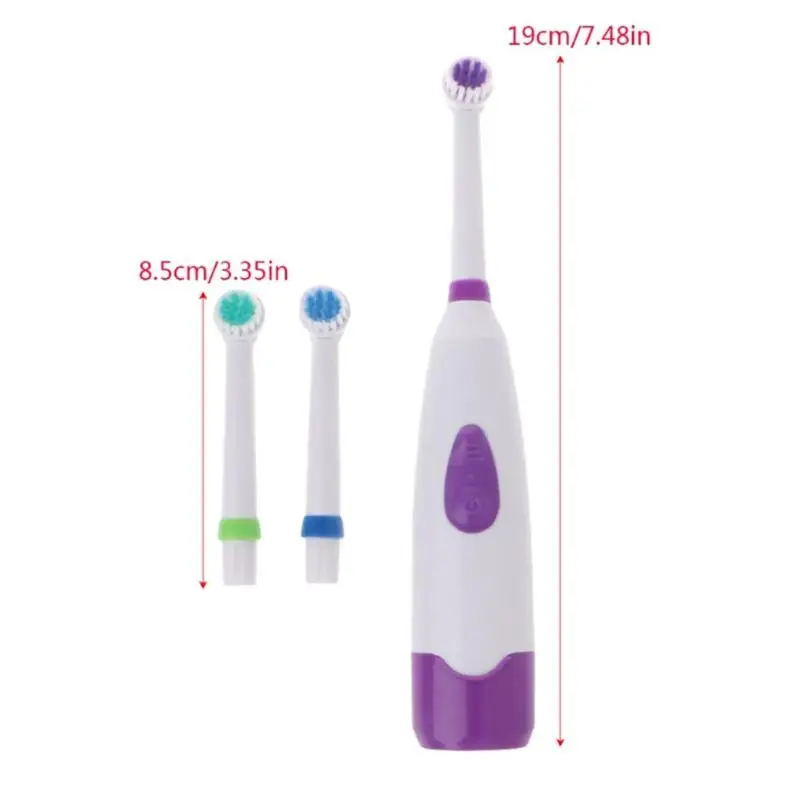 1 набор, электрическая зубная щетка с 2 головками, на батарейках, гигиена полости рта, не перезаряжаемая зубная щетка для детей