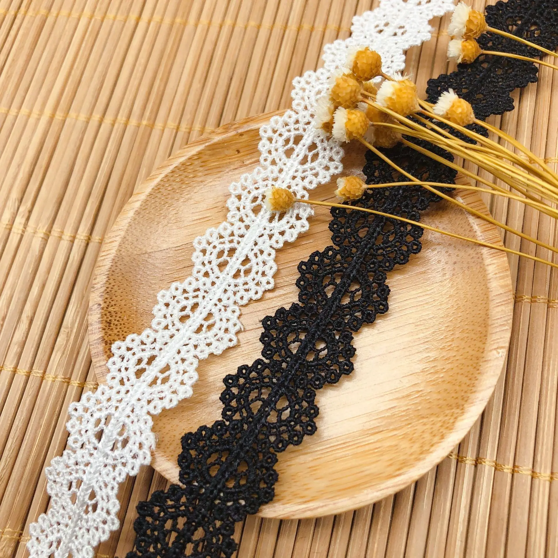 

Embroidery Bilateral Oval Lace Fabrics DIY Necklace Handmade Jewelry Lolita Clothing Wedding dress Garment Accessories