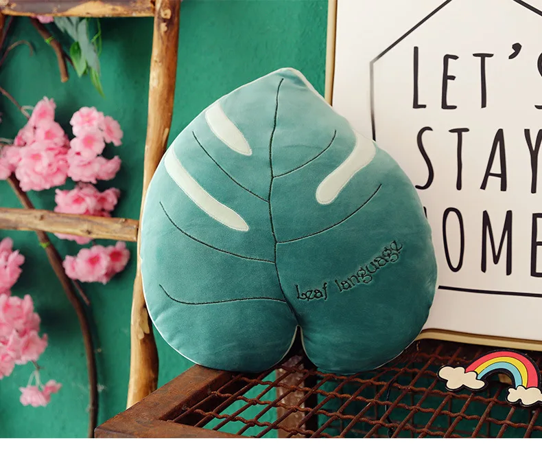 Creative idyllic wind fashion sofa pillow super soft short plush pillow simulation plant children toys gifts home decoration