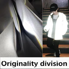 50*140 см/шт светящаяся высокопрочная светоотражающая ткань с яркой серебряной флэш-дизайнерской тканью