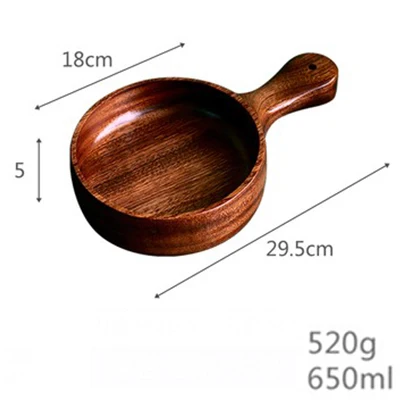 brown-18x5x29.5cm Японская оригинальная деревянная чаша для салата круглая чаша для соленой еды, конфет для украшение для дома и отеля чаша - Цвет: brown-18x5x29.5cm