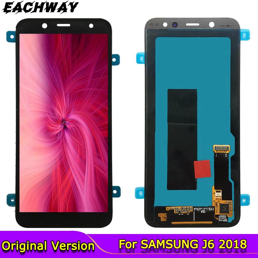 ЖК экран Super AMOLED 5 6 дюйма запасные части для Samsung J6 2018 J600 J600F J600G дигитайзер