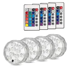 Погружные плавательные светодиодные светильники для бассейна ИК дистанционный пруд огни для аквариума ВАЗА БАЗА сад вечерние Durablediscount