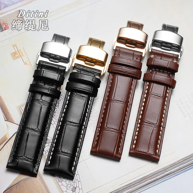 Hight quality Soft Calf Genuine Leather Watch Strap 18mm 20mm 22mm Watch Band for momen and men Accessories Wristband