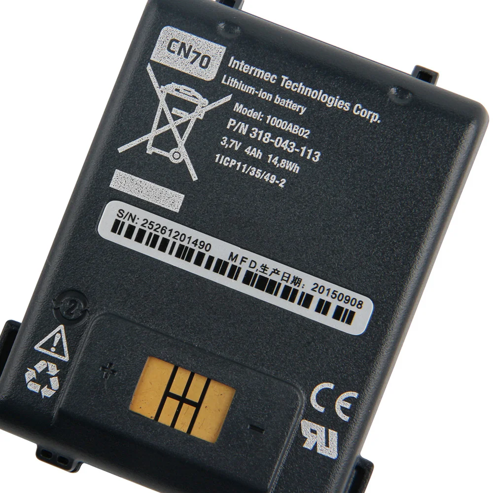 Original Replacement Battery 1000AB02 For Intermec Honeywell CN70E CN70 318-043-033 Handheld Computer Battery 4000mAh
