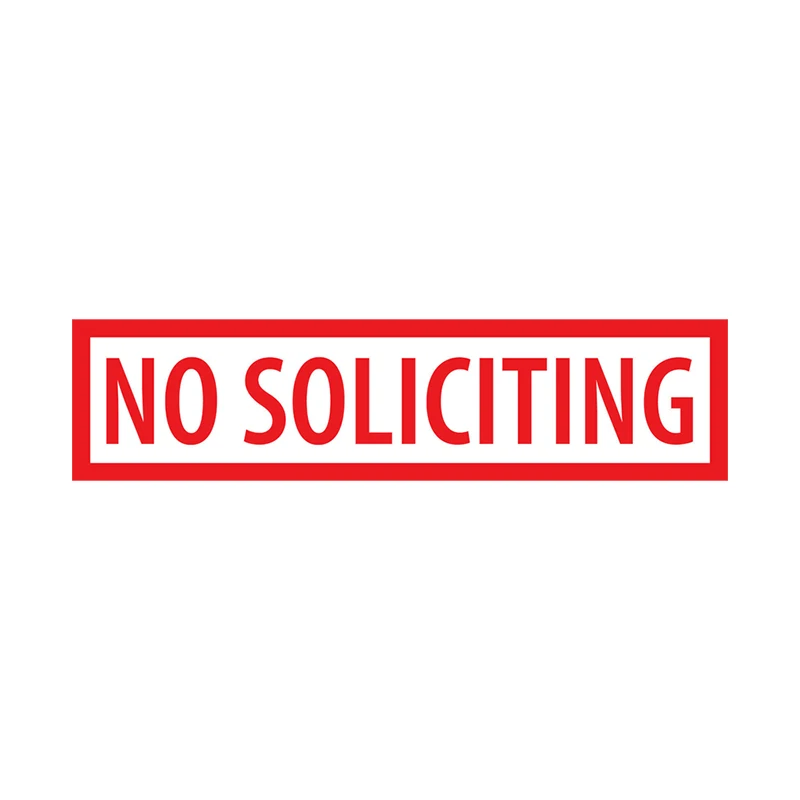 

8*2“ NO SOLICITING Sticker Sign Vinyl Decal - Door Window Wall