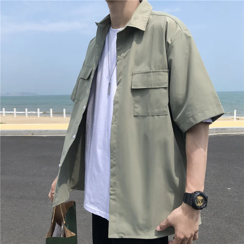 Men Shirts Oversize 3XL Short Sleeve 