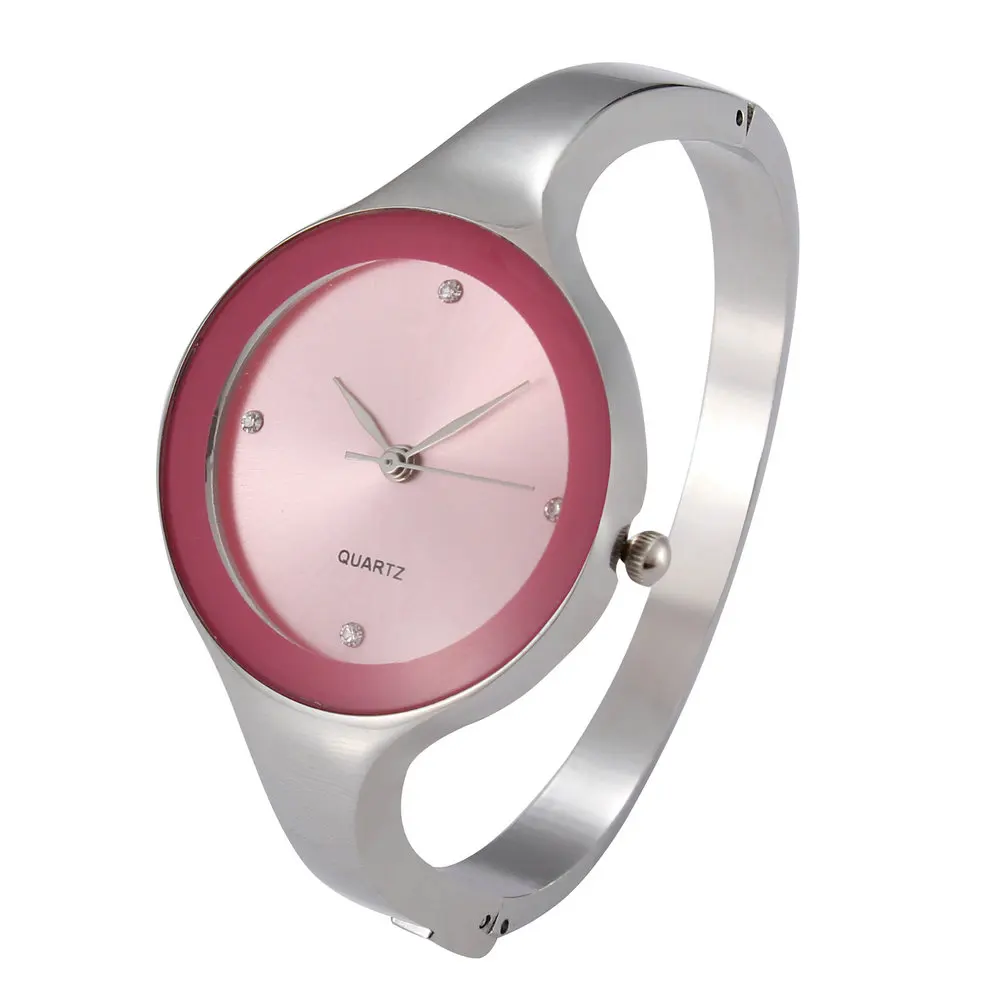 Pink Larger size GEEKTHINK люксовый бренд Модные кварцевые часы для женщин дамы браслет из нержавеющей стали Часы повседневные часы Женское платье подарок Relogio - Цвет: Pink Larger size