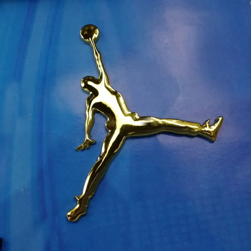 Air jordan Nike Air Jordan AJ логотип 3D металлическая боковая этикетка черно-белая с рисунком трапеции Автомобильная Наклейка декоративная наклейка