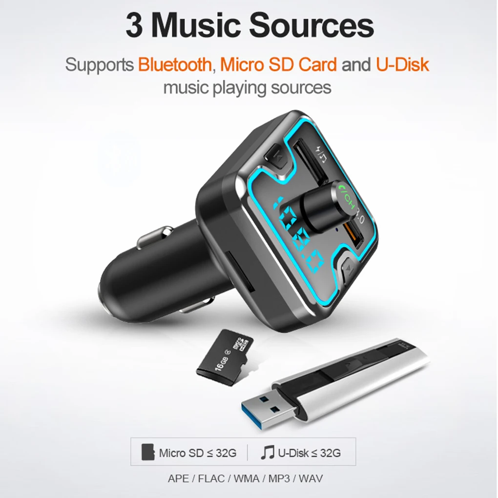 Автомобильный MP3-плеер Bluetooth fm-передатчик Hands-free автомобильный аудио-mp3 модулятор 1,1 дюймов дисплей 3.1A USB Автомобильное зарядное устройство
