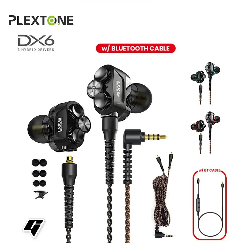 PLEXTONE DX6 Спортивные наушники Bluetooth 5,0 наушники с отсоединяемым кабелем типа C проводные наушники-вкладыши со стерео басами для samsung Iphone