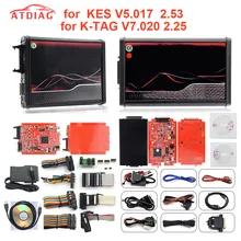 Per KESS V2.53 5.017 per KESS v5.017 versione nuovo PCB rosso 4LED KTAG 7.020 SW2.23 v2.25 protocolli completi nessun Token limitato