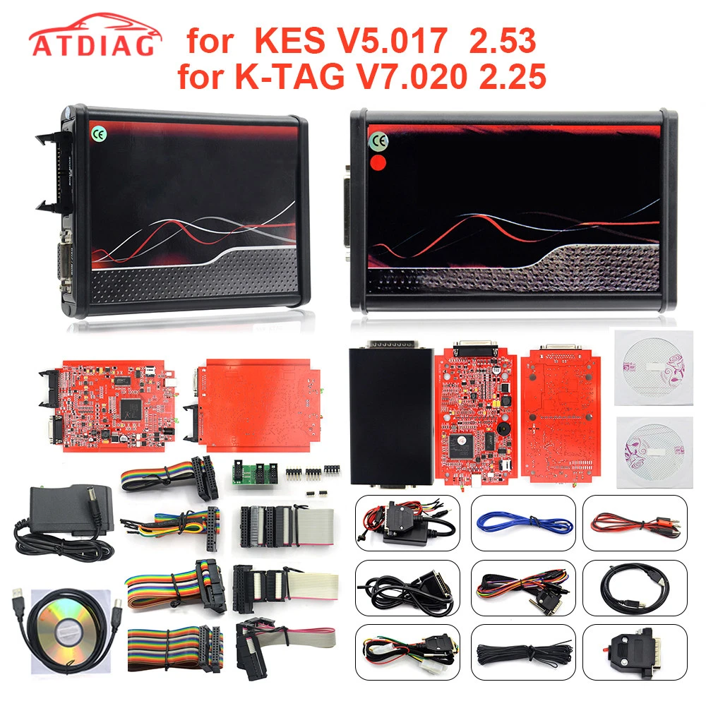 Protocols BDM Adapters EU Version KESS V2.47 5.017 KESS V5.017 V2 4LED Red PCB