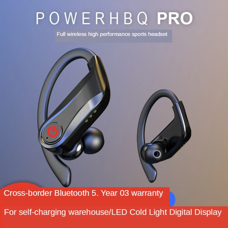 Free shipping Bluetooth Wireless Sports Bluetooth Digital display Portable induction storage Intelligent noise reduction
