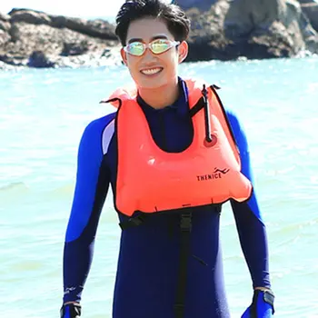 

THENICE Life Jacket Snorkeling Gear Swimwear Oral Inflation Inflatable Vest Water Sports For Boating Surfing Offshore Sportsman