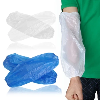 

100 pieces of protective arm durable salon household PE hotel cover elastic waterproof clean disposable sleeve