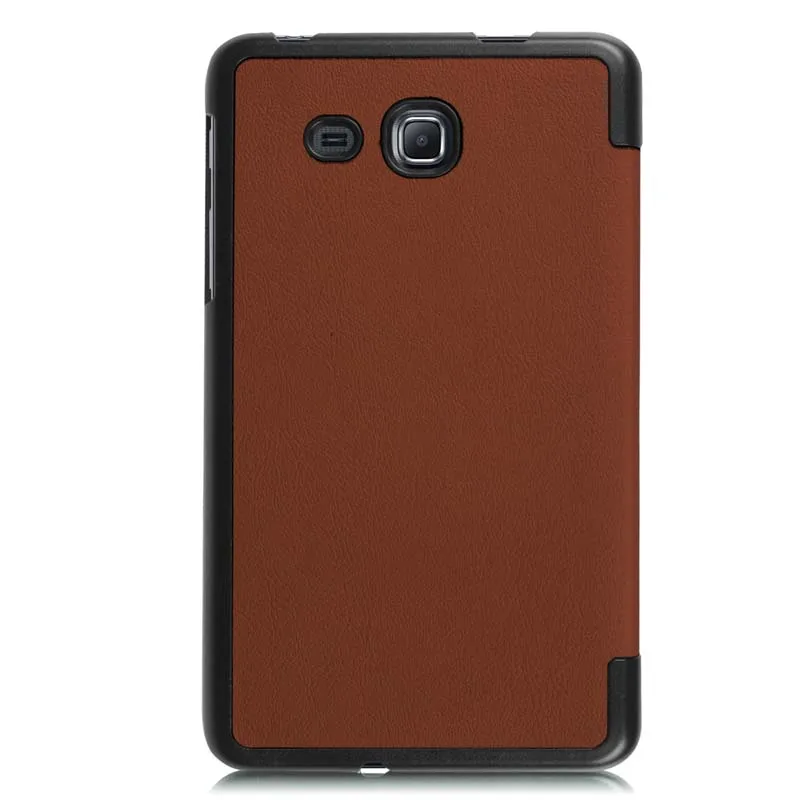 Ультратонкий чехол 3-папка Folio Stand PU кожаный магнитный чехол для Samsung Galaxy Tab A6 SM-T280 SM-T285 7," планшет - Цвет: Коричневый
