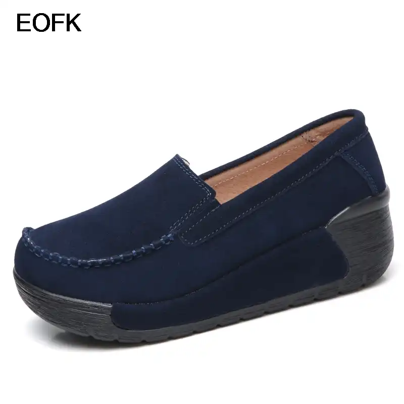 round toe slip on shoes