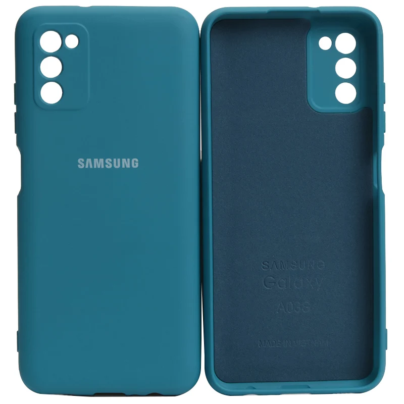 iphone pouch with strap For Samsung Galaxy A03S Case Ultrathin Soft Liquid Silicone Cover A 03S High Quality Silky Touch With Camera Protective Shell iphone pouch