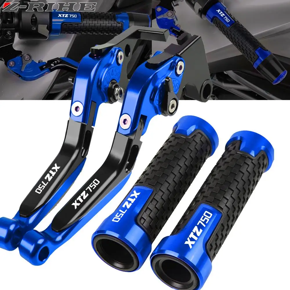 

Motorcycle Adjustable Folding Extendable Aluminum Brake Clutch Lever Handlebar Hand Grips FOR YAMAHA XTZ750 1989-1996 1994 1993