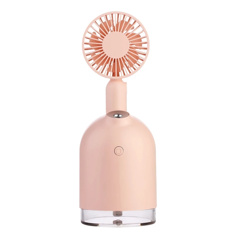 

Hot sale 2000 Mah Battery Fan With Air Humidifier Usb Aroma Essential Oil Diffuser Portable Table Fan Pink