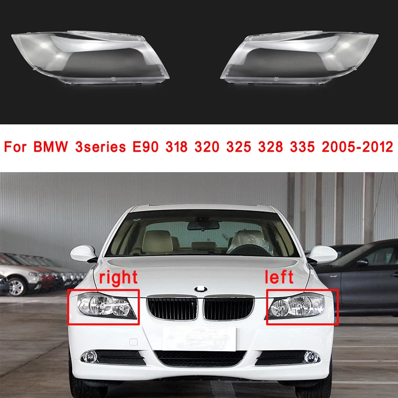 Bmw車用透明ガラスヘッドライトカバー E90シリーズ318 3 325 328 335 05 12 Aliexpress 自動車 バイク