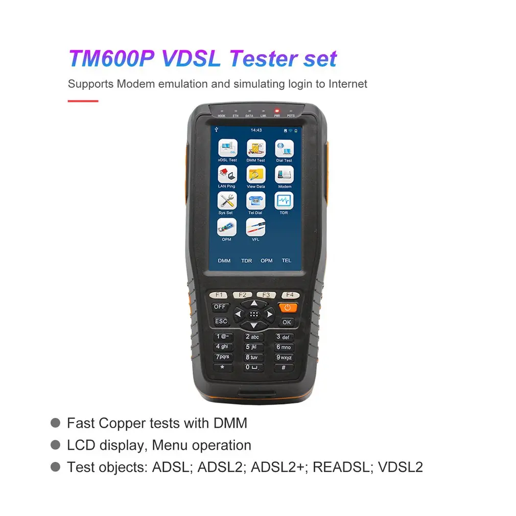 TM600P VDSL VDSL2 Полный функциональный тестер поддержка 35b 30a 17a профиль ADSL WAN& LAN тестер с OPM+ VFL+ TDR+ Tone Tracker