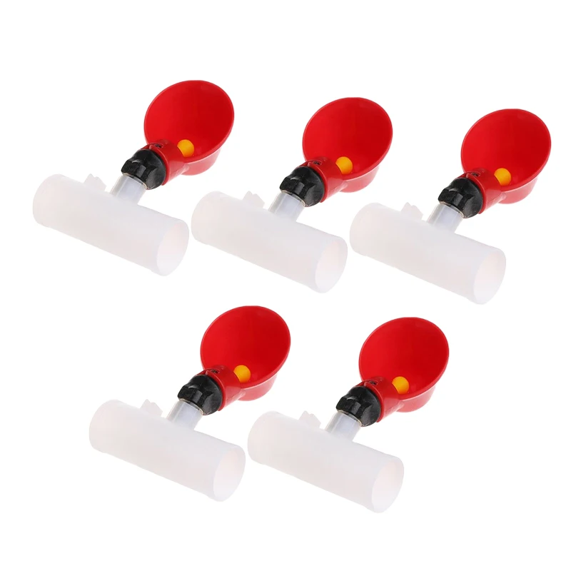5x поилка для кур чашек автоматическая пластиковая птицеводная система