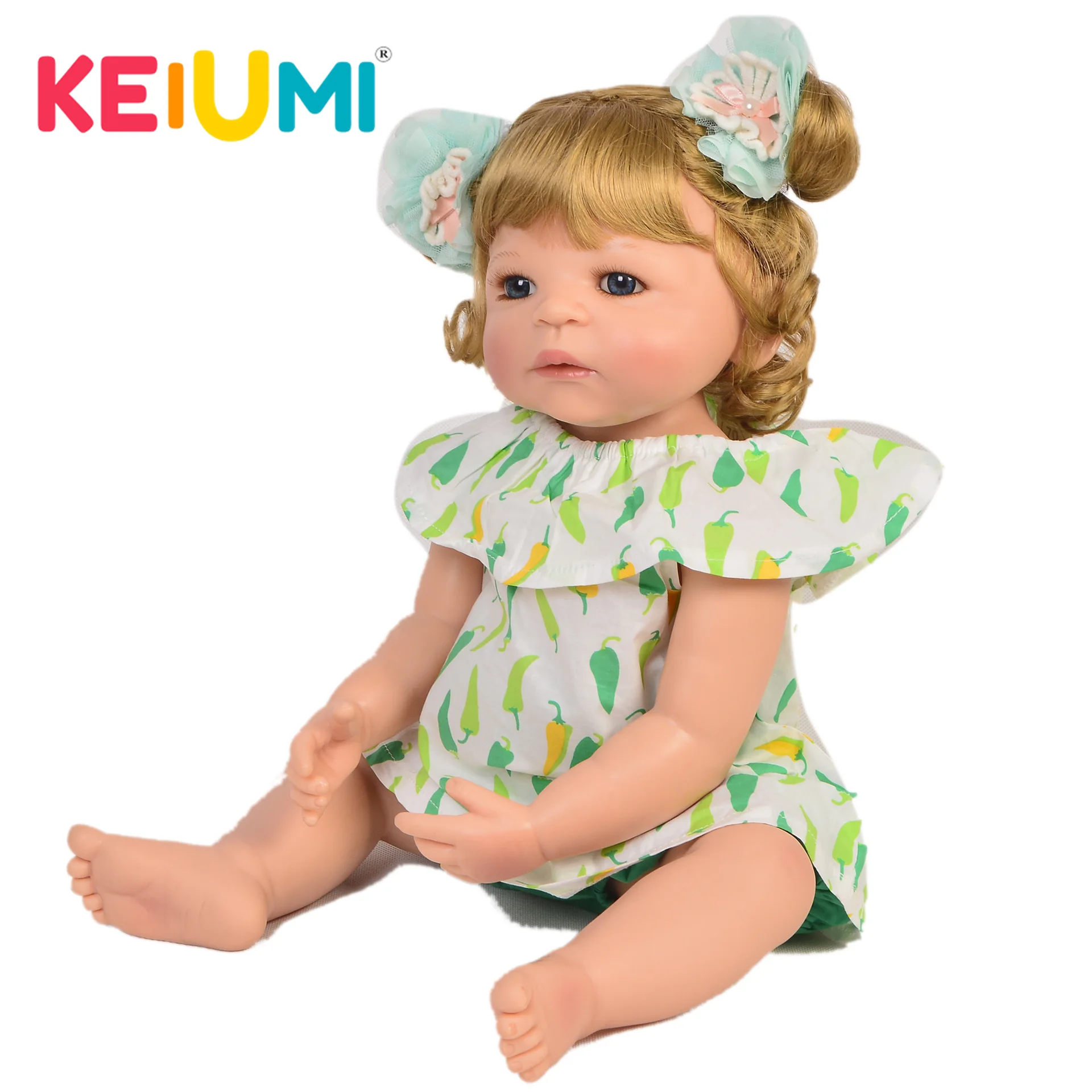 

Keiumi 22-Inch All Silica Gel Reborn Baby Doll Reborn Baby GIRL'S Model Infant Safe Non-toxic