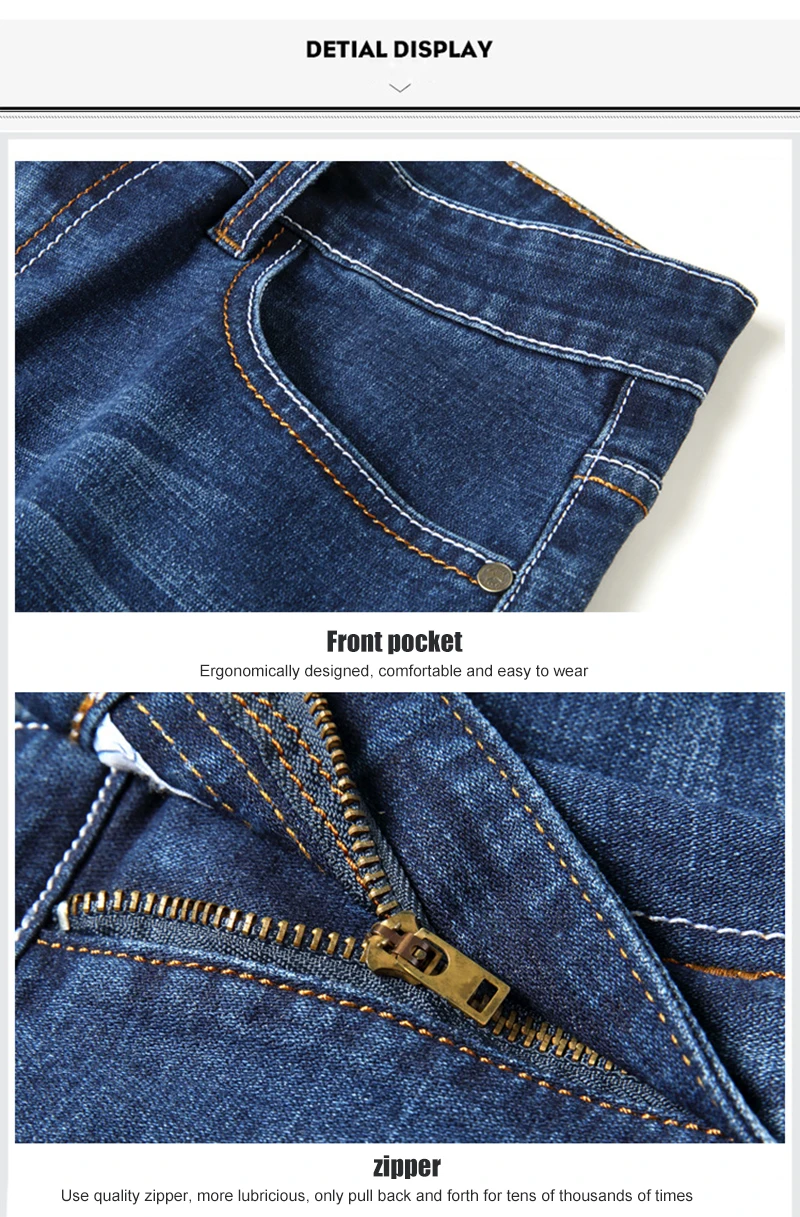 URSPORTTECH Новые мужские прямые джинсы для мужчин эластичные хлопковые брюки свободного кроя тонкие джинсовые брюки Мужская брендовая модная одежда