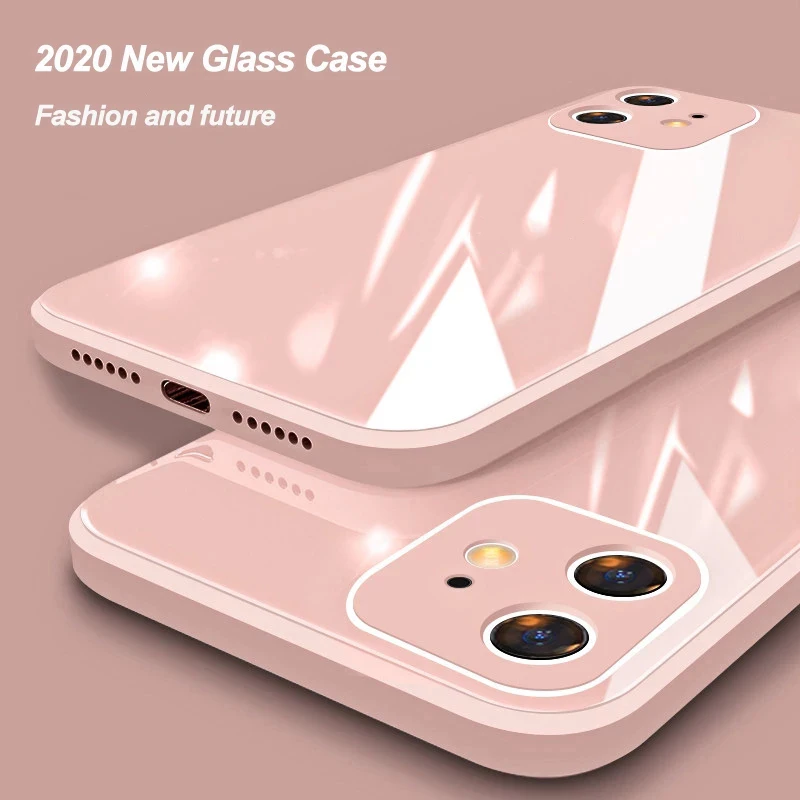 Чехол-мобильный телефон из жидкого силикона для iPhone 11 Pro Max однотонная Глянцевая