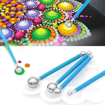 

32pcs Mandala Dotting Tools Painting Pen Brushes Stencil Paint Tray Kit for Rock Pottery Coloring Drawing