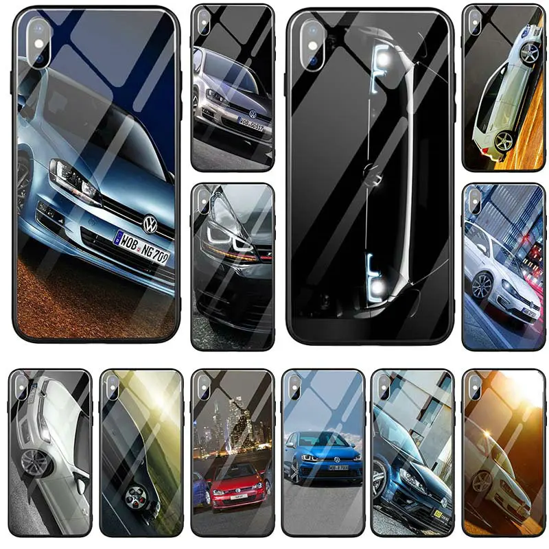 Для iPhone 5 5S SE 7 6S 6 8 Plus X XR XS Max чехол из закаленного стекла чехол для телефона Golf 7 Gti Edition 40 Clubsport