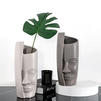 

ART CERAMIC FACE VASE DECORATION DESKTOP FLOWER ARRANGEMENT LIVING ROOM BEDROOM SHOP FLOWER ARRANGEMENT HOME DECORATION WEDDING