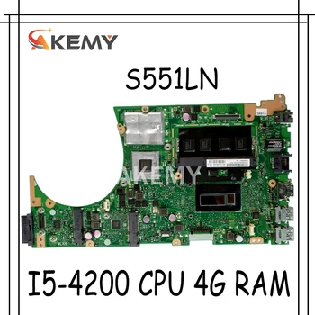 

Akemy For ASUS S551LN Laotop Mainboard S551 S551L S551LB S551LN R553L Motherboard with GT840/V2G I5-4200 CPU 4G RAM
