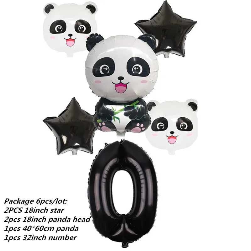 Number 0 set 1 шт./компл. 108 см* 180 см панда одноразовые скатерти панда тематическая вечеринка на день рождения украшения Panda пластиковые скатерти - Цвет: Number 0 set