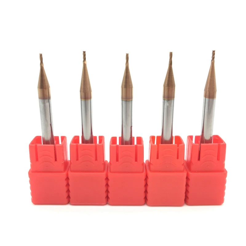 

2PCS HRC60 1mm Solid Carbide Endmills ENDMILL D1X50L 4Flute Standard Length Side milling Slotting Profiling carbide cutter