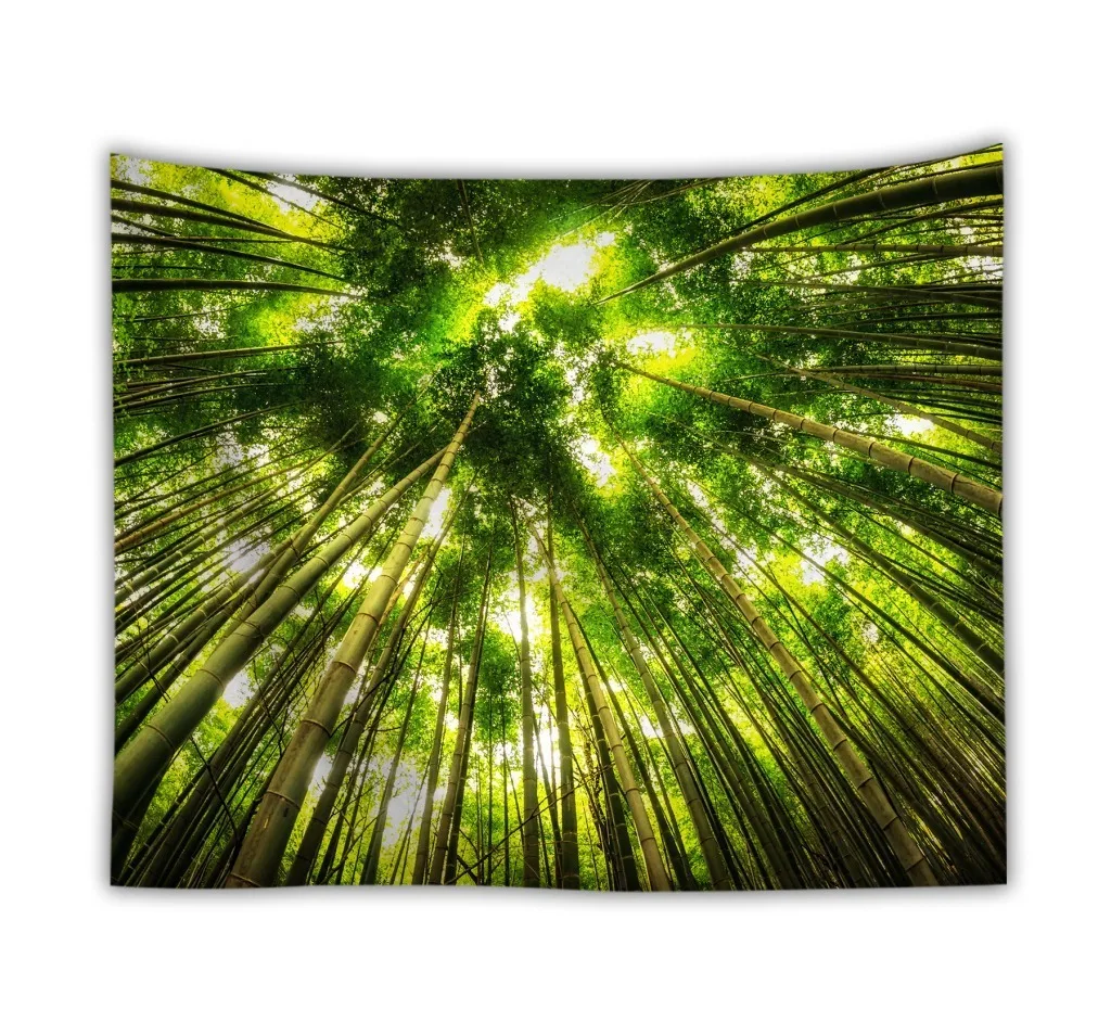 Тропический тропический лес настенный гобелен из ткани Солнечный джунгли Полиэстер Печатный гобелен художественный Декор покрывало для пикника ковер шаль одеяло - Цвет: color8