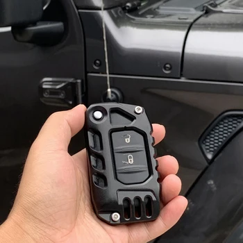 

Car Key Cover Case Accessories Protector Shell For Jeep Wrangler JL JT