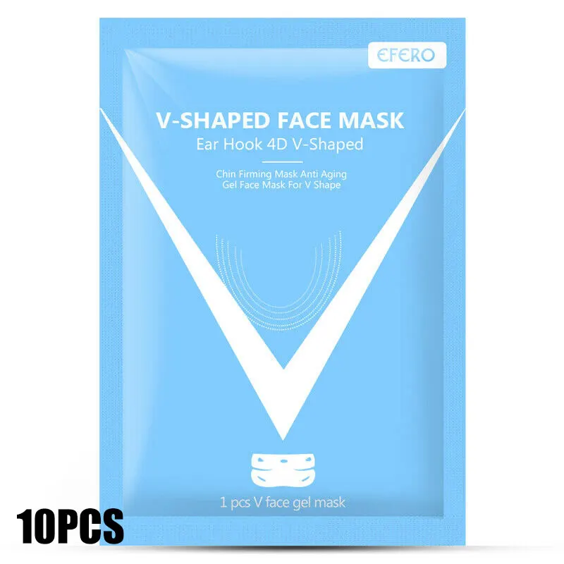 Абсолютно 4D V-shape лицевая маска для похудения лифтинг, укрепление жиросжигатель двойной подбородок V-line лифтинг для лица Инструменты LVS88 - Цвет: 10pcs