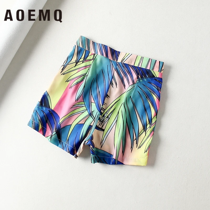 AOEMQ/, летние шорты, богемные пляжные вечерние шорты, крутые шорты для уличных танцев, женская одежда с красочным принтом