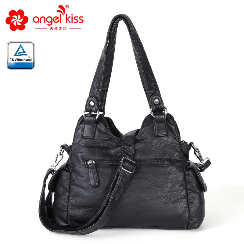 Angelkiss модная маленькая сумка женская PU на плечо мягкая вместительная мессенджер